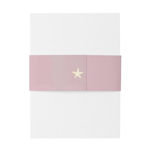 "Oh, Baby!" Blush Pink Twinkle Little Star Einladungsbanderole (Rückseitenbeispiel)