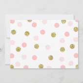 Oh Baby Blush Pink und Gold Baby Dusche Einladung (Rückseite)