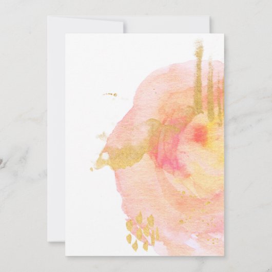 Oh Baby Blush Wasserfarbe Kinderdusche Einladung (Rückseite)