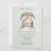 Oh Baby Boho Babydusche Einladung (Vorderseite)
