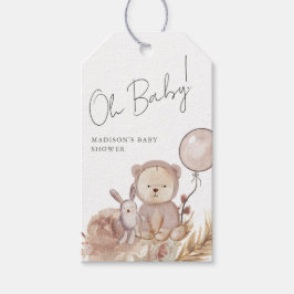 Oh Baby Boho Botanical mit Sweet Bear Baby Dusche Geschenkanhänger