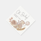Oh Baby Boho Botanical mit Sweet Bear Baby Dusche Serviette (Ecke)