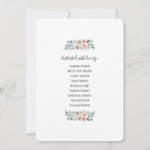 Oh Baby boho chic floral Rose Baby Dusche Mädchen Einladung (Rückseite)