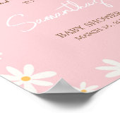 Oh Baby Boho Daisy Baby Dusche Willkommen Poster (Ecke)