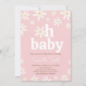 Oh Baby Boho Daisy Baby Shower Einladung (Vorderseite)
