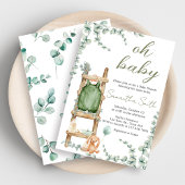 Oh Baby Boho Eucalyptus Baby Dusche Einladung