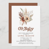 Oh Baby Boho Gender Neutral Baby Shower Einladung (Vorne/Hinten)