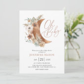 Oh Baby Boho Gender Neutral Baby Shower Einladung (Stehend Vorderseite)
