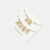 Oh Baby Boho Jagd Flags Baby Dusche Serviette (Ecke)