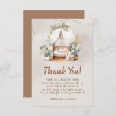 Oh Baby Boho Kinderzimmer nook Kinderdusche Dankeskarte (Vorne/Hinten)