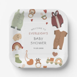 Oh Baby Boho Kleidung Toys Boy Baby Dusche Pappteller