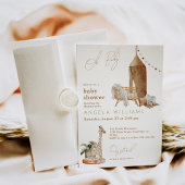 Oh Baby Boho Moderne neutrale Babydusche Einladung