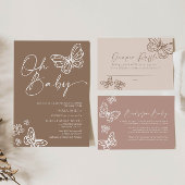 Oh Baby Boho Neutral Baby Dusche Einladung