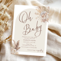 Oh Baby Boho Pampas Grass Neutral Baby Dusche
