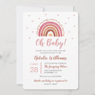 Oh Baby Boho Regenbogen-Baby-Einladung Einladung
