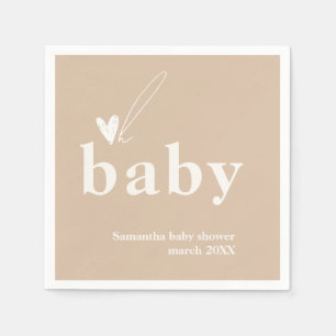 Oh Baby Boho Simple Heart Baby Dusche Serviette
