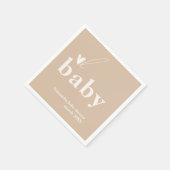 Oh Baby Boho Simple Heart Baby Dusche Serviette (Ecke)