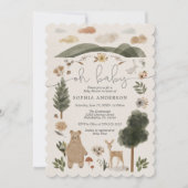Oh Baby Boho Woodland Baby Shower Einladungskarte Einladung (Vorderseite)