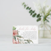 Oh Baby Book Enclosure Card Boho Blush Rose Visitenkarte (Stehend Vorderseite)