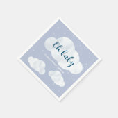 Oh Baby Boy Blue Clouds Sky Stars Baby Dusche Serviette (Ecke)