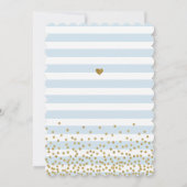 Oh Baby Boy Blue Gold Baby Dusche Einladung (Rückseite)