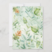 Oh Baby Boy Charming Woodland Babydusche Einladung (Rückseite)