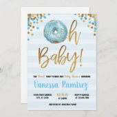 Oh Baby Boy Donut Baby Dusche Sprinkle Einladung (Vorne/Hinten)