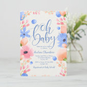 Oh Baby Boy Einladung (Stehend Vorderseite)