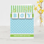 Oh! Baby Boy Gratulation Grußkarte Karte (Gelbe Blume)