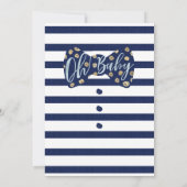 Oh Baby Boy Navy Bow Krawatte Kinderdusche Einladu Einladung (Rückseite)