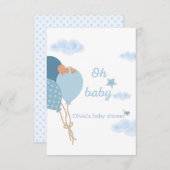 Oh Baby Boy Shower Einladung | Baby (Vorne/Hinten)