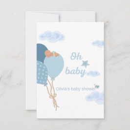Oh Baby Boy Shower Einladung | Baby