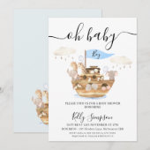 Oh Baby Boys Noahs Arch Baby Dusche Einladung (Vorne/Hinten)