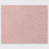 "Oh Baby" Braun Script & Beige Dots Babydusche Geschenkpapier (Flach)