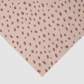 "Oh Baby" Braun Script & Beige Dots Babydusche Seidenpapier (Detail)