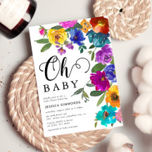 Oh Baby Bright & Bold Florals Baby Dusche