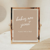 Oh Baby Brown Minimalistisch Babies sind süß Poster