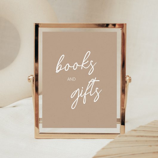 Oh Baby Brown Minimalistische Bücher und Geschenke Poster