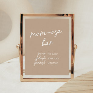 Oh Baby Brown Minimalistische Mama Osa Bar Poster