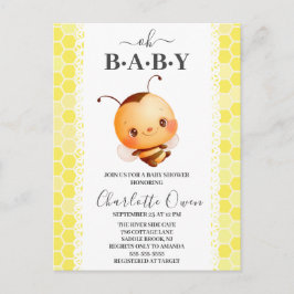  Oh Baby Bumblebee Baby Shower Invitation Postkarte