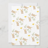 Oh Baby Bunny Baby Dusche Mädchen Einladung (Rückseite)