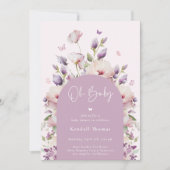 Oh Baby Butterfly Garden Baby Shower Einladung (Vorderseite)