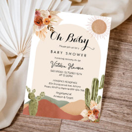 Oh Baby Cactus Desert Baby Shower Southwestern Einladung