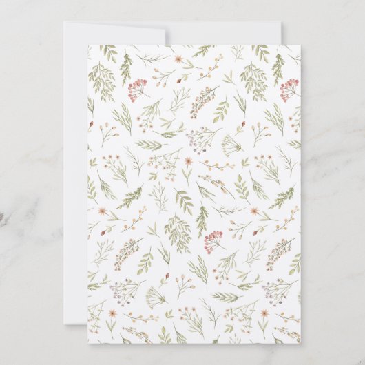 "Oh Baby" Calligraphy Baby Shower Einladung (Rückseite)