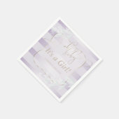 OH Baby! Calligraphy Ombré Lilac Stripes Serviette (Ecke)