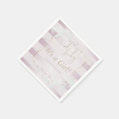 OH Baby! Calligraphy Ombré Rose Rosa Streifen Serviette (Ecke)