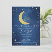 Oh Baby Celestial Moon Dusche Einladung (Stehend Vorderseite)