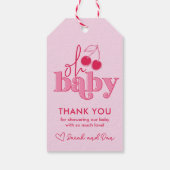 "Oh Baby" Cherry auf Top Dankeschön Tag Geschenkanhänger (Rückseite)