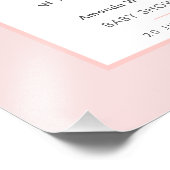 Oh Baby Chic Pink Script Baby Shower Party Sign Fotodruck (Ecke)