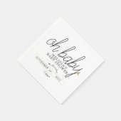 Oh Baby Chic Script Gold Heart Baby Dusche Serviette (Ecke)